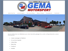 Tablet Screenshot of gema-motorsport.de